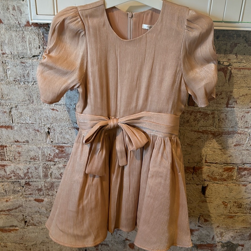 Girls sparkling nude dress